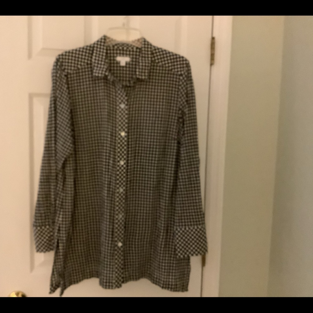 Textured Gingham Button Down Tunic. - image 5